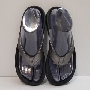 OluKai Women's Ohana Sandal Size 7 Gray Thong FlipFlop Beach Shoe Slide Outdoor